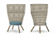 Daisy Chat Chair High Back (Teak Legs)