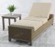 Olivia Wicker Chaise Lounge w / Wheels