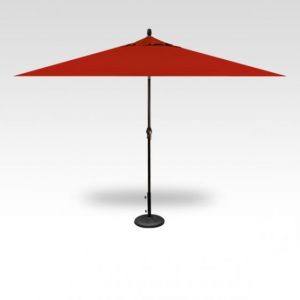 8’ x 10’ Auto Tilt Market Outdoor Patio Red Umbrella 